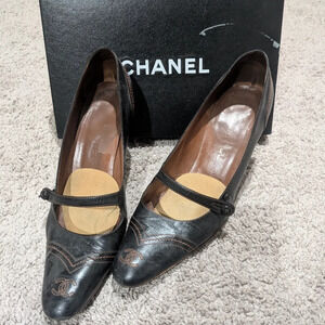 Chanel Heels Black Size 40 Classic Mary Jane Pump